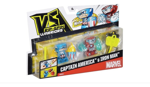 Vs Rip-spin Warriors Capitán América Y Iron Man  Pack Marvel