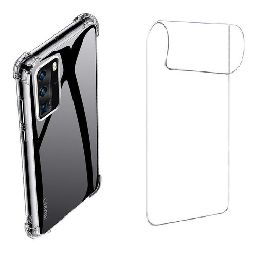 Carcasa Para Huawei P40 Pro Transparente + Lamina Hidrogel