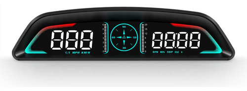 Obd2 Hud Velocímetro Temperatura Agua Pantalla Digital Auto