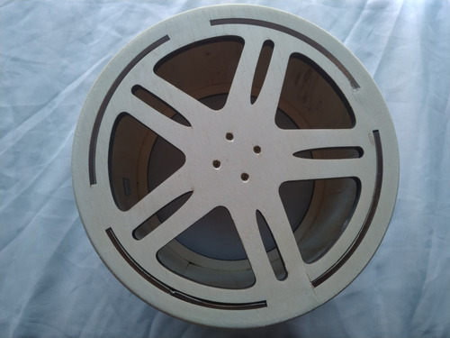 Carretilha De Madeira Para Pipa 25 Cm Com Rolamento