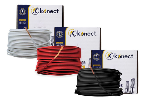 Kit 3 Cables Electrico Cca Calibre 12 Blanco, Negro Y Rojo