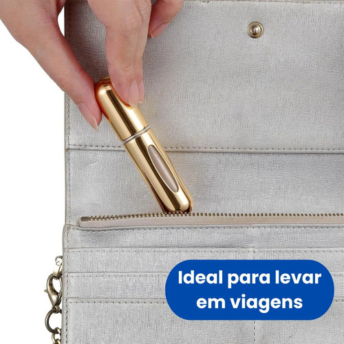 Porta Perfume Recarregável Mini Frasco 5ml Bolsa Viagem Bolso Mochila 1 Unidade