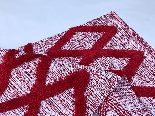 Alfombras Tapetes De Algodón 50x80cm. Color Rojo