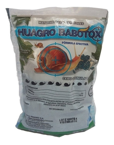 Huagro Babotox Pellets X 250 Gr Mata Babosas Y Caracoles 