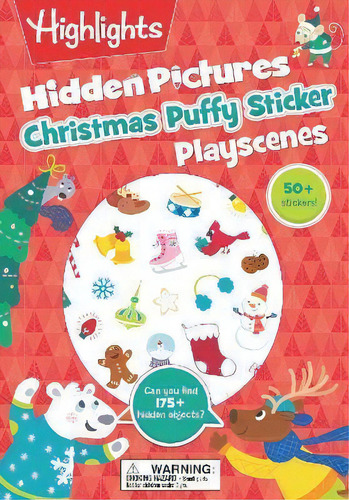 Christmas Hidden Pictures Puffy Sticker Playscenes, De Highlights. Editorial Highlights Press, Tapa Blanda En Inglés