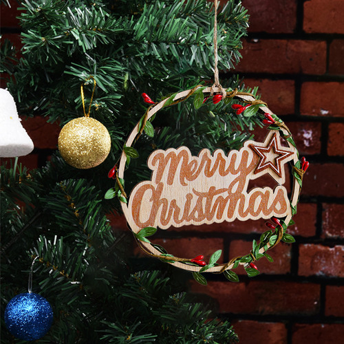 Letrero Navideño Con Letras Para Colgar En Forma De Árbol, C