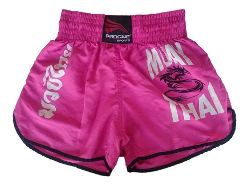 Imagem 1 de 2 de Short Bermuda Muay Thai Mma Calção Feminino Rosa Pink Progne