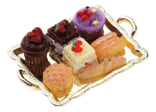Cx Juegos De Pastel De Casa De Muñecas Dorado