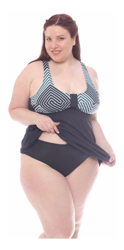 Imagen 5 de 7 de Malla Tankini Talle Grande Mujer Art 201 Local