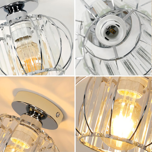 JUDENG Lámpara De Techo Moderna Con Colgantes Cristal De Lujoso Led
