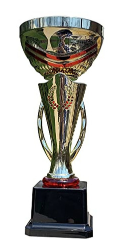 Imagen 3 de 4 de Express Medals Trophy Cup - Trofeo De Oro Con Detalle Rojo P