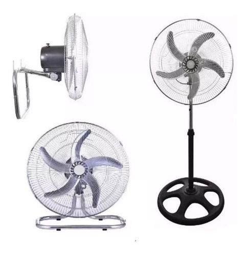 Imagen 3 de 3 de Ventilador de mesa y pared Winco W19ia plata con 5 palas de aluminio, 18" de diámetro 220 V