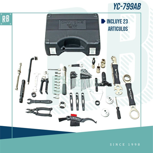 Imagen 2 de 10 de Caja De Herramientas Bike Hand Yc-799ab Profesional