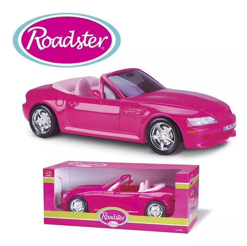 Carrinho Carro Conversível Para Boneca Barbie 46cm Roma