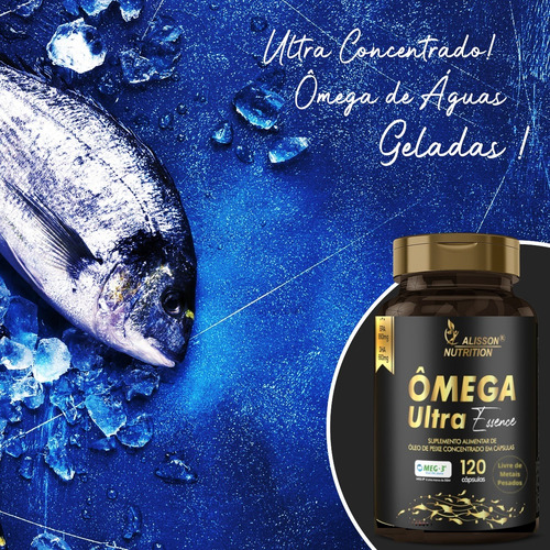 Ultra Ômega Meg 3 Essence 120 Cápsulas - Alisson Nutrition Sem Sabor