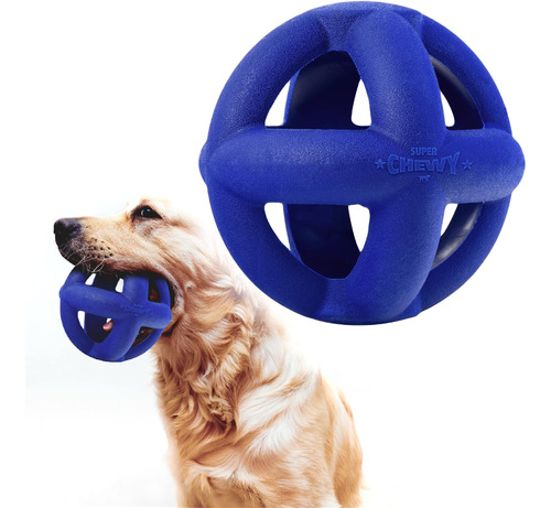 Superchewy Tough Dog Cage Ball Juguete | Garantía De Reempla