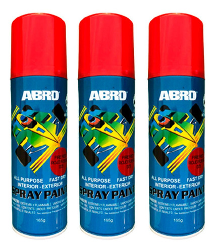 Pintura Aerosol De Rapido Secado X 3 Unidades Abro