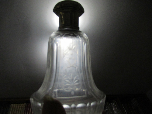 Antiguo Par Perfumeros Botellas Cristal Y Plata 800 (15100) (Usado)