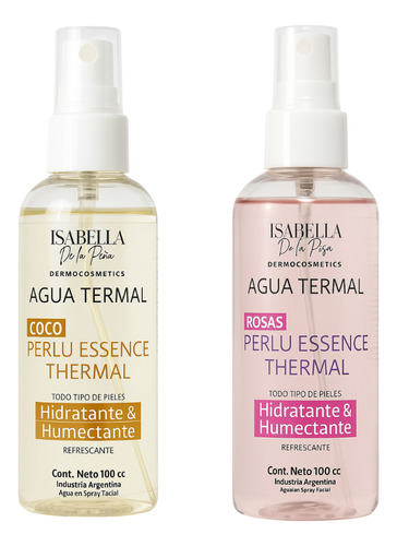 Combo Aguas Termales Faciales Coco Y Rosas De Isabella Perla