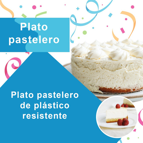 Platos Pasteleros Desechables Amscan Colores 100 Pzas Marcs1