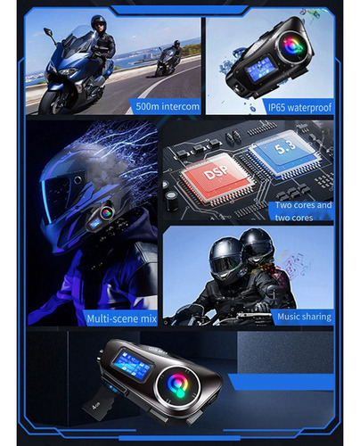 Casco Crystally-q58 Max Intercom Ip65 Impermeable