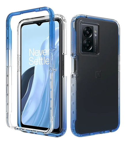Funda 2 En 1 Uso Rudo For Modelos Oppo Bicolor Transparente