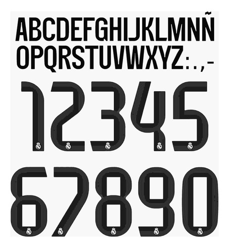 Tipografía Real Madrid 25/26 Negro Único