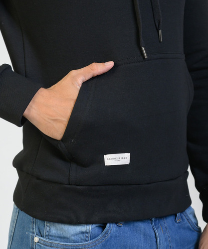 Buzo Canguro Hombre Brooksfield Capucha Algodón Moda 8322b