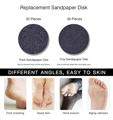 Removedor Saca Callos Usb Exfoliador Pies Y Manos Recargable