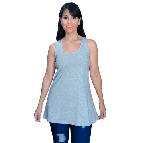 Musculosa Larga De Mujer Modal Con Lycra Talle Grande Mc