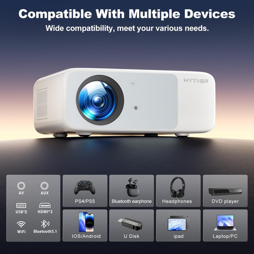 Proyector Wifi 6 1080p 600 Ansi Hytobp Lt2 Keystone Automáti