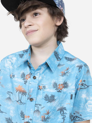 Camisa Juvenil Turquesa 5c938-mv22 Maui And Sons
