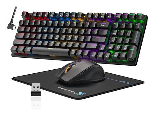 Teclado Y Mouse Mecánicos Rgb Inalámbricos