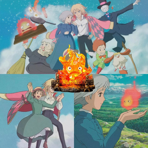 Figura Calcifer Castillo Vagabundo Estudio Ghibli Luz Led