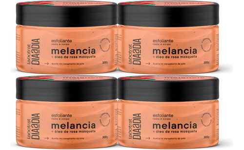 Esfoliante Melancia+rosa Mosqueta 300g Labotrat 4 Unidades