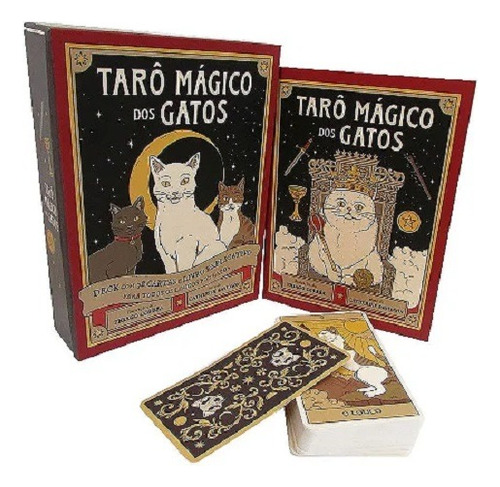 Tarô Mágico Dos Gatos Kit Divinatório Livro 80 Pag+78 Cartas