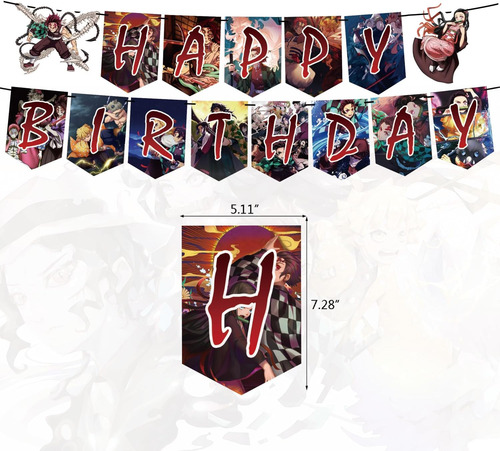 Demon Party Slayer - Suministros Para Fiestas De Cumpleaños,
