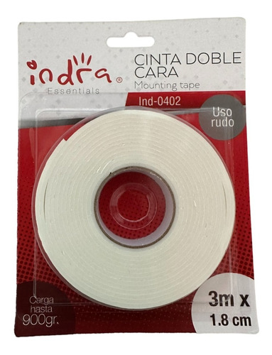 12 Cinta Doble Cara Blanca Uso Rudo 3 Mts Multiusos