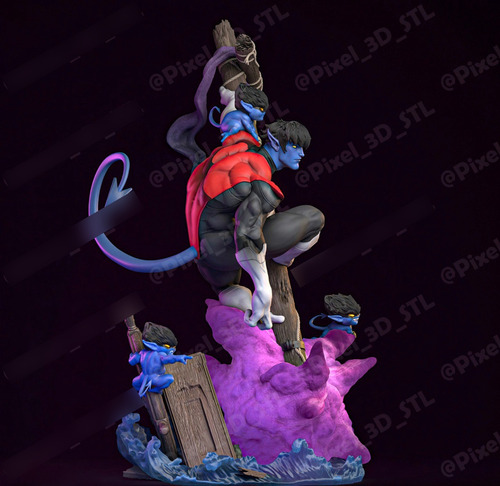 Noturno (nightcrawler) X-men- Em Resina 8k - Tinta Importada