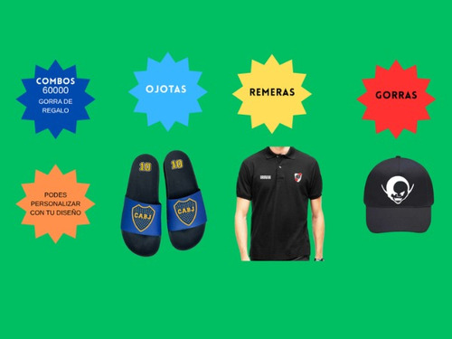 Personalizamos Ojotas Remeras Chombas Bandoleras Mochilas