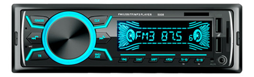 Rádio Estéreo De Carro Led De 7 Cores Bt Autoradio Dual Usb