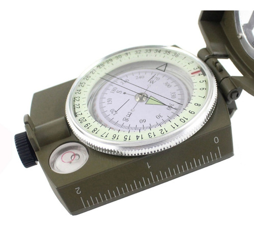 Imagem 4 de 10 de Bússola Militar Tática Metal Profissional Com Capa - Znz-2