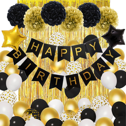 Decoraciones De Cumpleaños De Negro Hombres Y Mujeres...