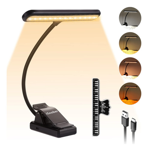 Igoober - Lmpara De Piano Con Clip, 28 Luces Led De Piano Re