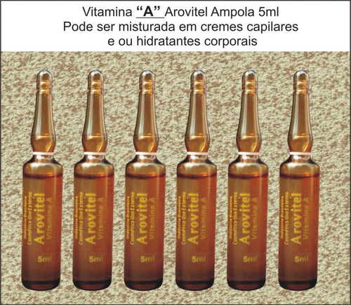 Imagem 2 de 7 de Arovitel Vitamina A Kit C/ 06un Ampola 5ml + Brinde