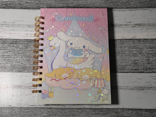 Cinnamoroll Agenda Holográfica Con Diseño Y Bolsillo Sanrio