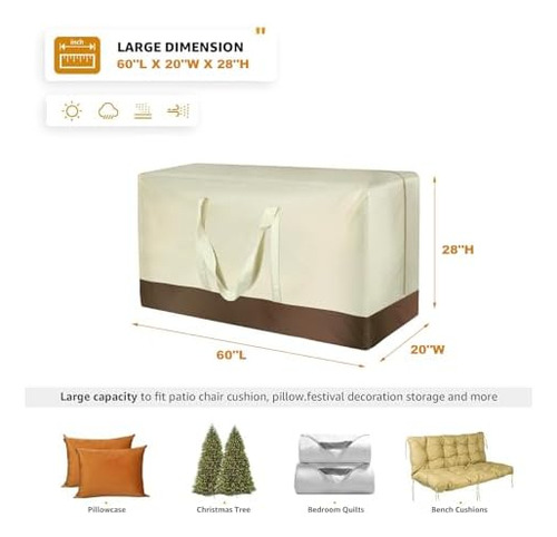 Bolsas De Almacenamiento Para Cojines De Patio, 420d, Imperm