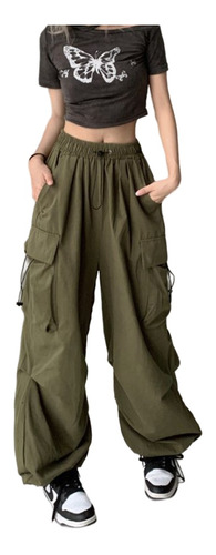 Pantalones De Trabajo Vintage De Pierna Ancha Para Mujer
