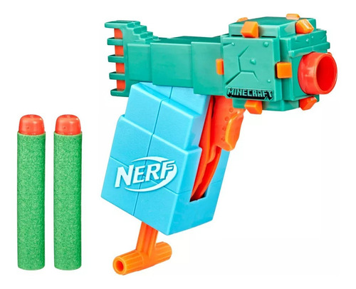 Nerf Minecraft Microshots Guardian Blaster Pistola De Dardos