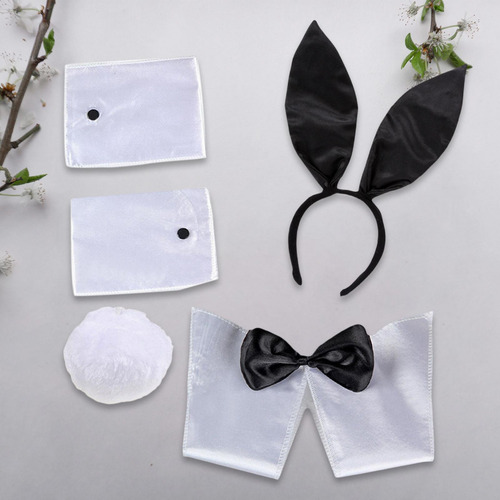 Conjunto De Disfraz De Conejita Para Mujer: Puños De Brazo,